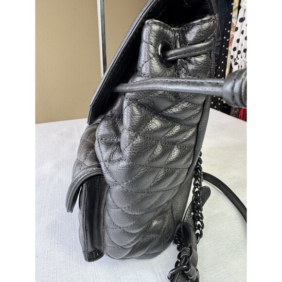 Rebecca Minkoff Love Backpack Leather Black Quilted Chain main image 11